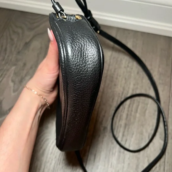 Coach Pebbled Black Leather Crossbody Bag - Picture 10 of 10